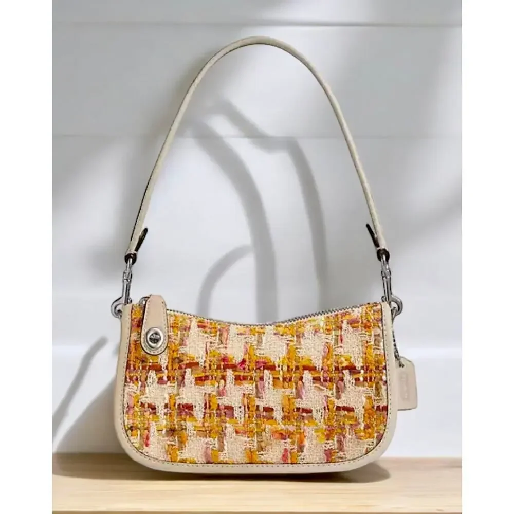 New With Tags Coach CP444 Tweed Swinger Bag 20